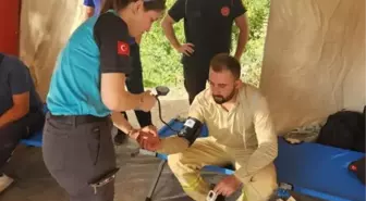 Bursa'daki Orman Yangınlarında Sağlık Ekiplerinin Özverili Çalışmaları