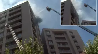 Bağcılar'da 15 katlı binada korkutan yangın