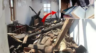 Çanakkale'de küle dönen evde bir tek Kur'an-ı Kerim'ler yanmadı