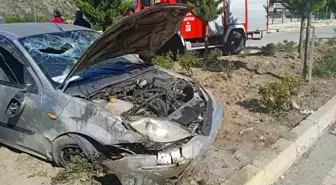 Çorum'da Takla Atan Otomobilde 2 Yaralı