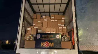 Adana'da 7 Milyon Kaçak Makaron Ele Geçirildi