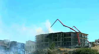 Kahramanmaraş'ta İnşaat Alanında Yangın