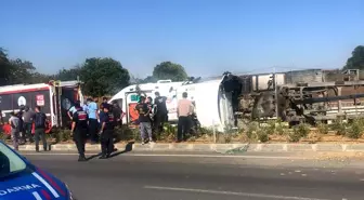 Tekirdağ'da Kamyon Kazası: Sürücü Yaralandı, Üst Geçit Talebi