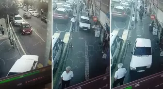 Yolu bıraktı, kaldırımdan ilerledi