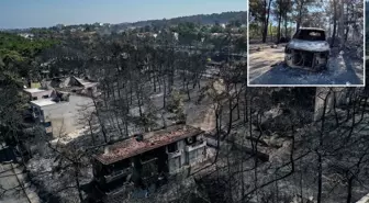 Çanakkale'deki yangın tamamen kontrol altına alındı, geriye bu manzara kaldı