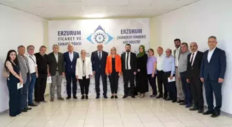 CHP Heyeti Erzurum'da TOBB Başkanı Saim Özakalın'ı Ziyaret Etti