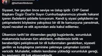 İletişim Başkanı Duran'dan Özgür Özel'e Tepki