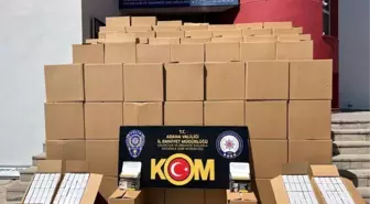 Adana'da 7 Milyon Kaçak Makaron Ele Geçirildi