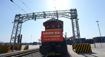 Xi'an'dan Bakü'ye Fotovoltaik Modül Yükü Taşıyan Tren Yola Çıktı