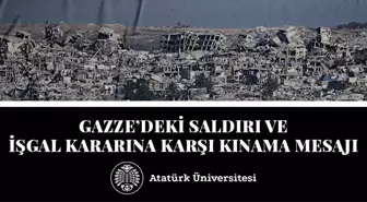 Atatürk Üniversitesi Rektöründen Gazze İçin Kınama Mesajı
