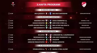 Trendyol 1. Lig 3 ve 4. Haftanın Maç Programı Açıklandı