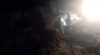 Tokat'ta Direksiyon Hakimiyetini Kaybeden Sürücü Takla Attı