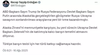 Erdoğan: Alaska Görüşmeleri Rusya-Ukrayna Savaşının Sonlandırılması İçin İvme Kazandırdı