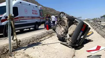 Denizli'de Kaza: Otomobil Takla Attı, 4 Kişi Yaralandı