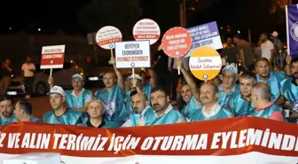Sağlık-Sen, 112 Dakikalık Oturma Eylemi Düzenledi