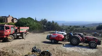 Mudanya'da Çöplük Yangını Zeytinliklere Sıçradı