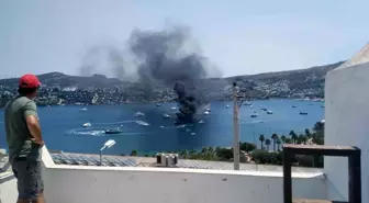 Bodrum'da Tekne Yangını: 1 Kişi Kurtarıldı