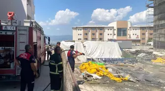 Burdur'da Okul İnşaatında Yangın Paniği