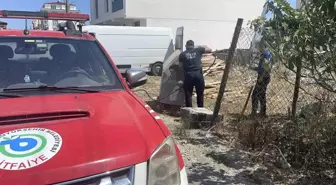 Kapaklı'da Çöp Konteynerinde Yangın Çıktı