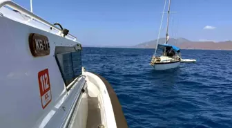 Datça Açıklarında Yelkenli Tekneye Düzensiz Göçmen Operasyonu