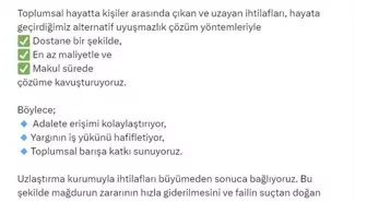 Uzlaştırma ile Anlaşma Sağlanan Dosya Sayısı 1 Milyona Yaklaştı