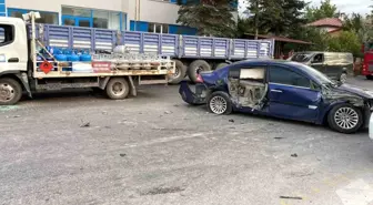 Bolu'da Tüp Yüklü Kamyonun Karıştığı Kaza Maddi Hasarla Atlatıldı