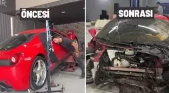 17 milyonluk Ferrari ile test sürüşüne çıkan ustanın hayatı karardı: Aracın kaskosu da yok