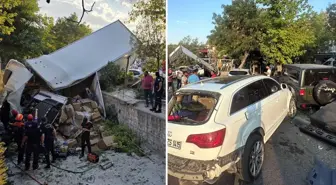 Nevşehir'de freni patlayan kamyon 10 araca çarptı: 6 yaralı