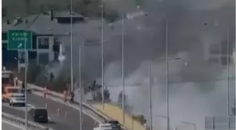 Bolu'da Yol Kenarında Yangın Kontrol Altına Alındı