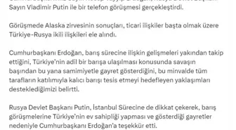 Erdoğan-Putin görüşmesi: Alaska zirvesi ve Türkiye-Rusya ilişkileri ele alındı