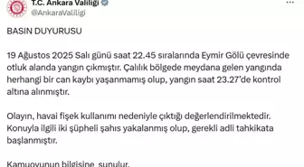Eymir Gölü'ndeki Yangın Havai Fişek Sebebiyle Çıktı