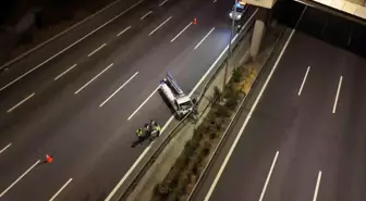 Kuzey Marmara Otoyolu'nda Ticari Araç Kazası: Sürücü Kurtarıldı