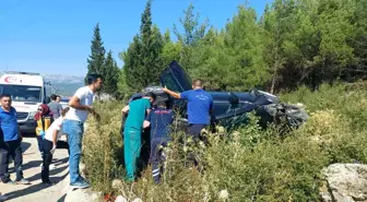 Muğla'da Takla Atan Araçta Bir Kişi Hafif Yaralandı