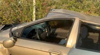 Alanya'da Otomobil Şarampole Uçtu, Sürücü Hafif Yaralandı