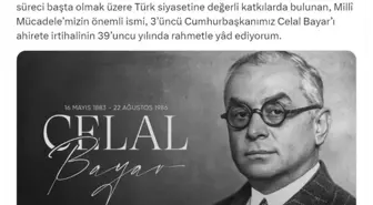 Cumhurbaşkanı Erdoğan, Celal Bayar'ı 39. Ölüm Yıldönümünde Andı