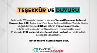 Kayseri Jeotermal Kaynaklı Sera Projesi 2025 Yatırım Programına Alındı