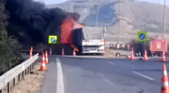TAG Otoyolu'nda Tır Yangını: Sürücü Yaralandı