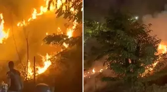Meşale kutlaması otluk alanda yangın çıkardı