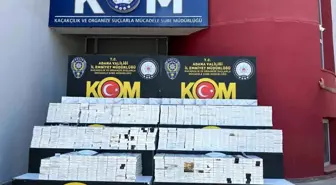 Adana'da 12 Milyon Kaçak Makaron ve 725 kg Tütün Ele Geçirildi