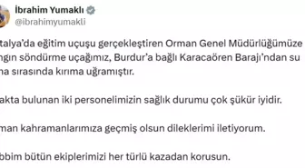 Bakan Yumaklı'dan Eğitim Uçağı Kazası Açıklaması