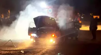Tekirdağ'da Park Halindeki Otomobilde Yangın Paniği