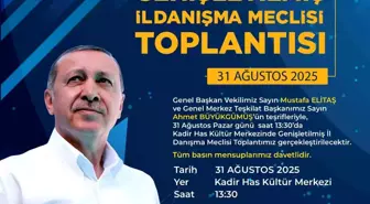 AK Parti Kayseri İl Başkanlığı Genişletilmiş Danışma Meclisi Toplantısı Düzenliyor