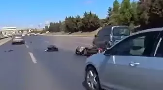 İstanbul'da Motosiklet Kazası: Son Anda Kurtuluş