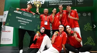 OMÜ, Avrupa Üniversiteler Arası Dövüş Sporları Şampiyonası'nda Birinci Oldu