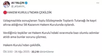 Memur-Sen Hakem Kurulu'ndan Çekildi