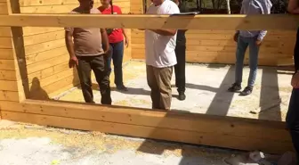 Arpaçay'da Yeni Kütük Ev Yapımı Başladı