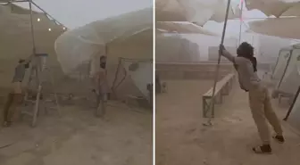 ABD'deki Burning Man Festivali'ni toz fırtınası vurdu