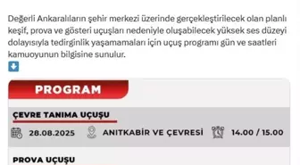 Ankara'da 30 Ağustos Zafer Bayramı Uçuş Gösterileri