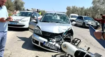 Hatay'da Motosiklet Sürücüsü Kazada Yaralandı