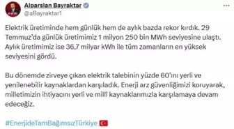 Temmuz Ayında Elektrik Üretiminde Rekor Kırıldı